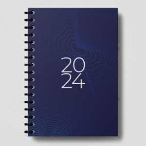 Agenda Datada • Personalizado • 15,5x21 • 4x4 Cores • Laminação BOPP Wire-o 