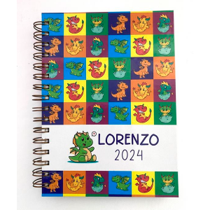 Agenda Escolar Capa dura 15,5x21,5cm  Laminação bopp Wire-o 5/8 